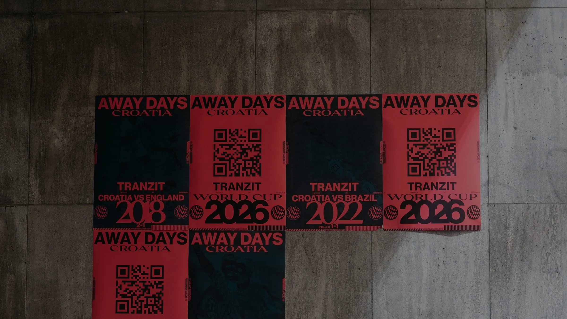 RELESENCE TRANZIT poster campaign, flyposted wall